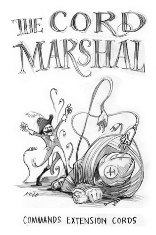 Commands extension cords. The Cord Marshal