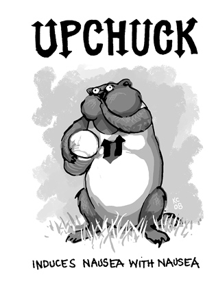 Induces nausea with nausea. Upchuck