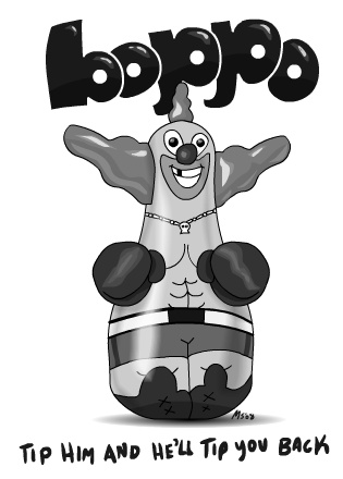 Tip him and he'll tip you back Boppo